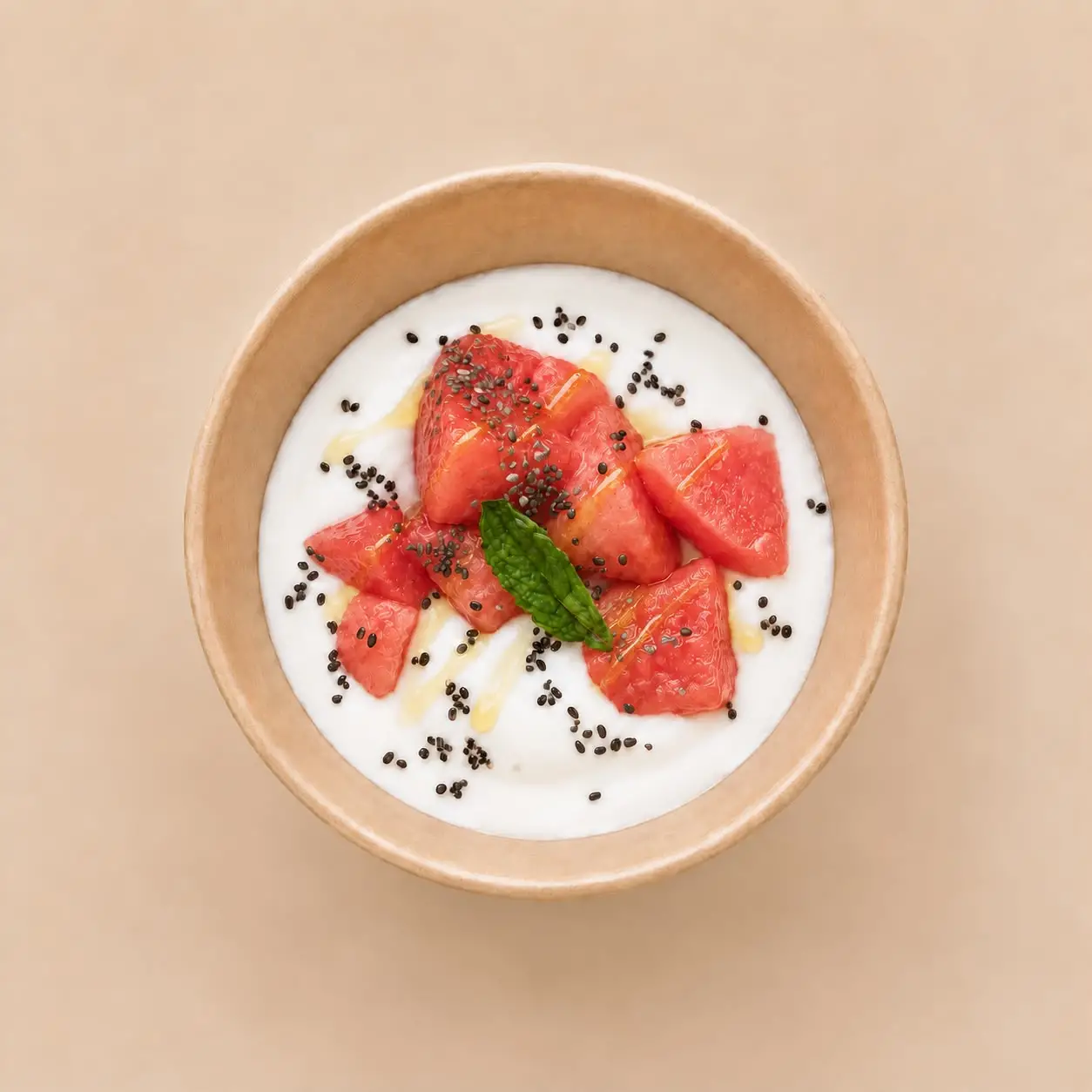 Yogur Natural con chía y fruta y un toque de miel - Imagen 2